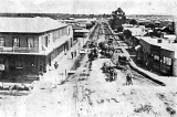 Belmont Road, Paeroa, showing the tramlines